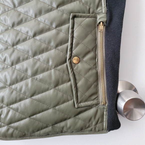 Thyme & Honey green faux leather vest - Picture 3 of 5